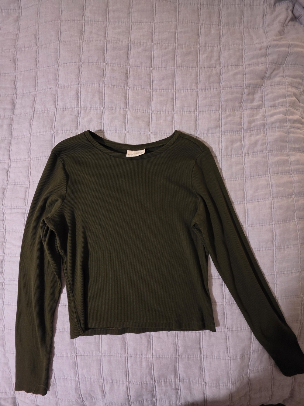 Universal Thread Olive Green Long Sleeve Crewneck Top